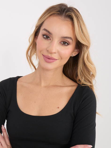 Czarna bawełniana bluzka basic