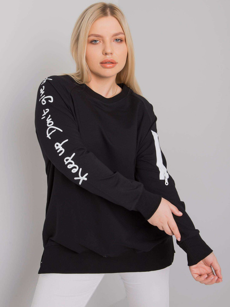 Czarna tunika dresowa plus size Parma