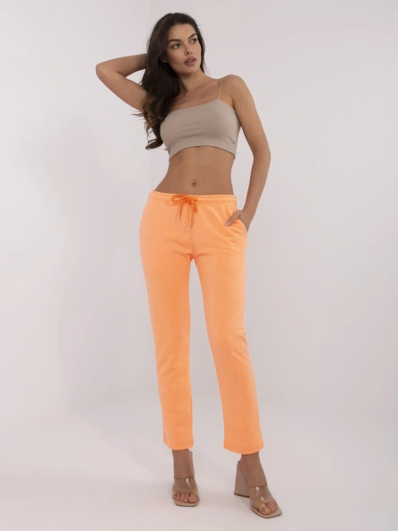 Hurt Fluo pomarańczowe spodnie dresowe z nogawką 7/8