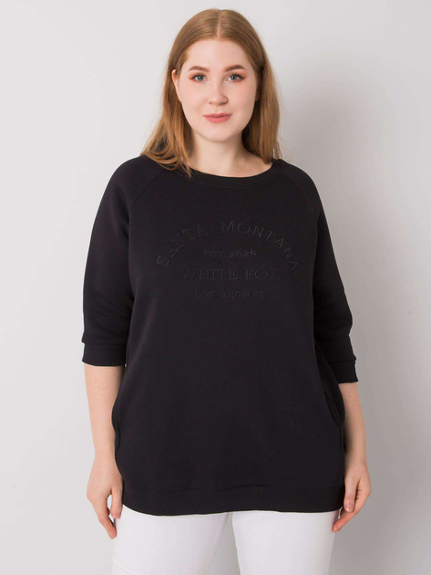Czarna bluza plus size bez kaptura Vincente
