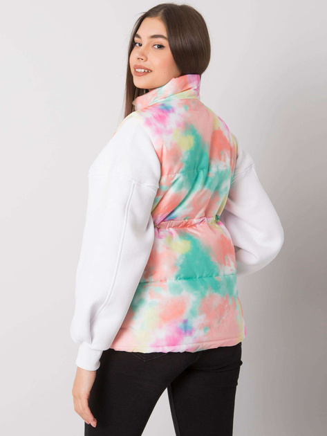 Zielono-pomarańczowa kamizelka ze ściągaczami Loie