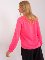Hurt Fluo różowa bluzka wizytowa z długim rękawem