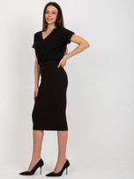 Hurt Czarny komplet basic z krótką bluzką RUE PARIS