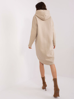 Hurt Beżowa długa bluza basic z suwakiem Tina RUE PARIS