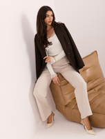 Ecru elegant sweater with bell sleeves.