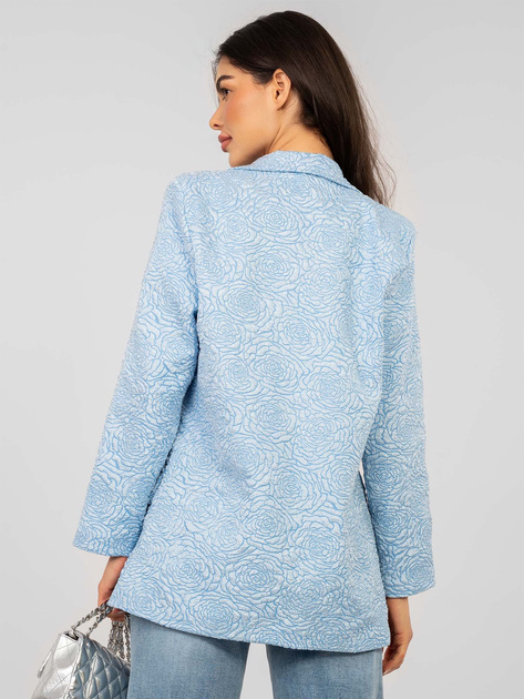 Jasnoniebieska marynarka z fakturowej tkaniny RUE PARIS