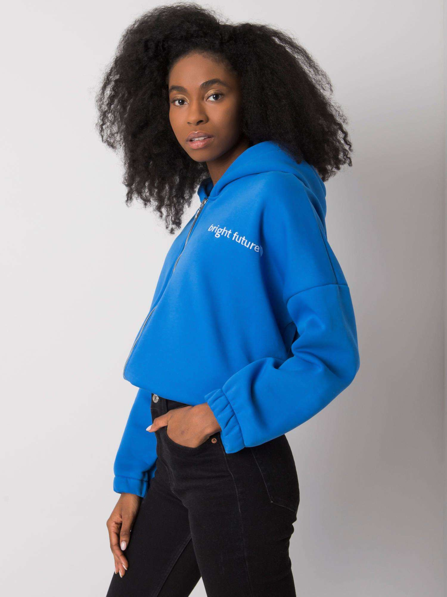 Dunkelblaue Sweatshirt mit Stickerei Michelle RUE PARIS.