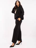 Hurtownia Czarne damskie spodnie dresowe z wiskozą