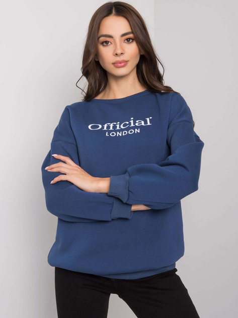 Granatowa bluza bez kaptura damska Cherbourg