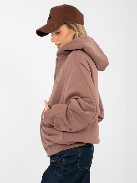 Brązowa bluza z ozdobnymi szwami NATURAL SIDE