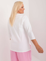 Hurt Ecru bluzka plus size z okrągłym dekoltem