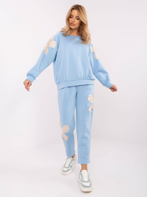 Hurt Jasnoniebieski dresowy komplet z prostymi spodniami