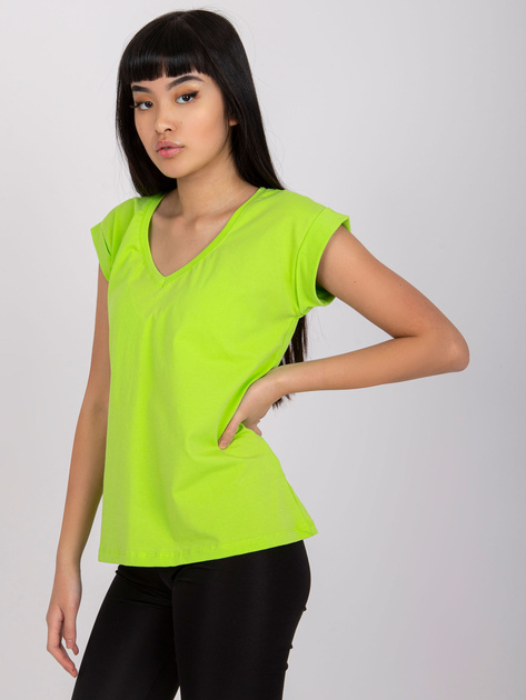 Fluo zielony t-shirt basic Atlanta RUE PARIS