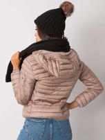 Czarny komplet zimowy z czapką i szalikiem Rubby RUE PARIS