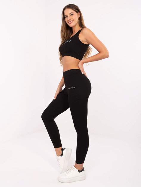 Czarny sportowy komplet z napisami FOR FITNESS