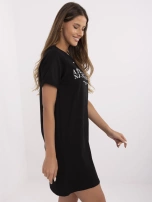 Czarna krótka sukienka t-shirtowa SUBLEVEL
