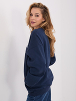 Granatowa dresowa bluza z napisem New York