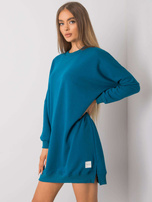 Morska sukienka dresowa z długim rękawem Odile RUE PARIS