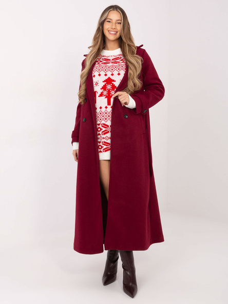 Ecru świąteczny sweter we wzory