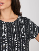 Czarna bluzka z krótkim rękawem SUBLEVEL 