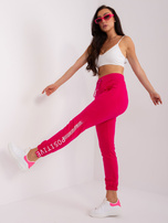 Hurt Fuksjowe damskie spodnie dresowe z napisami