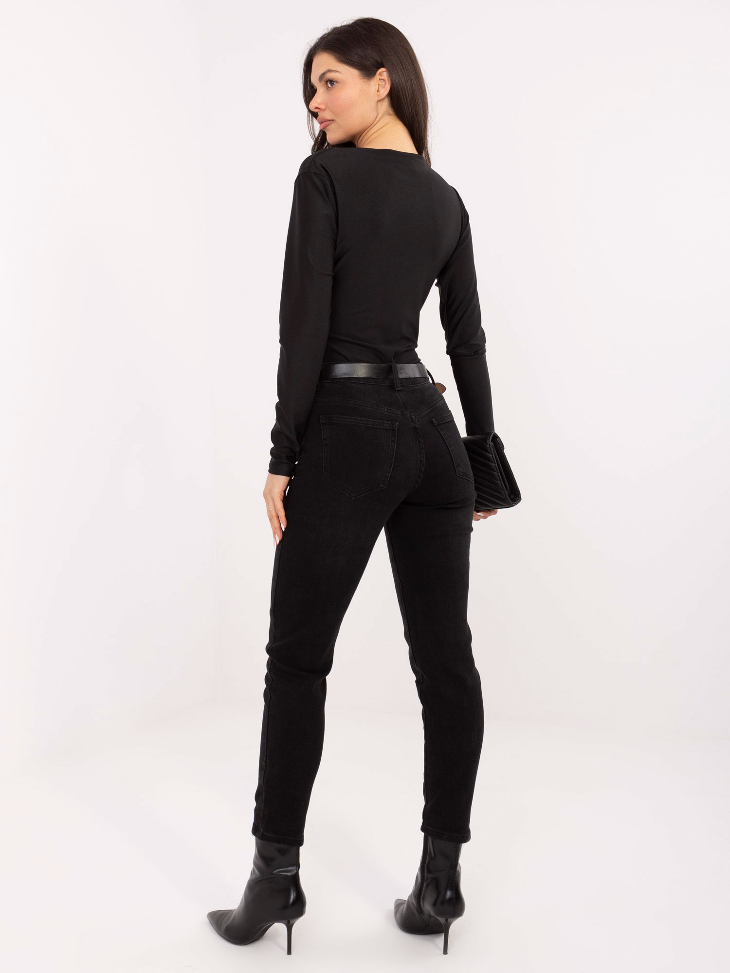 Spodnie jeans czarny
