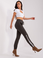 Hurt Khaki damskie spodnie dresowe z wiązaniem 