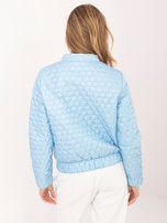 Jasnoniebieska pikowana kurtka z kieszeniami