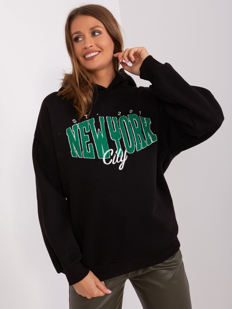 Hurt Czarna ocieplana bluza dresowa z kapturem