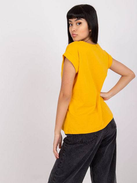 Jasnopomarańczowy t-shirt basic Atlanta RUE PARIS