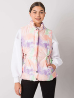 Pomarańczowo-fioletowa kamizelka ze ściągaczami Loie