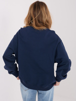 Granatowa bluza z kontrastowym nadrukiem