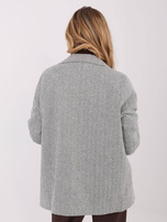 Szaro-biała casualowa marynarka z kaszmiru 