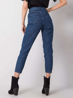 Blaue High-Waist-Jeanshose Kiara RUE PARIS.