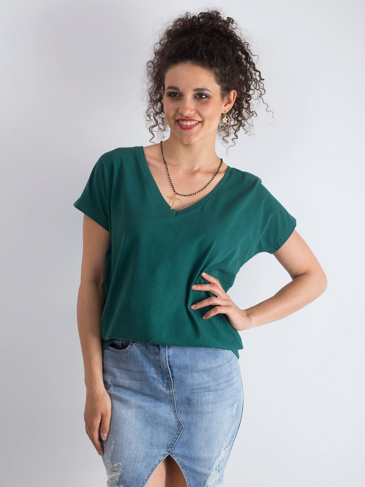 Ciemnozielony t-shirt Emory