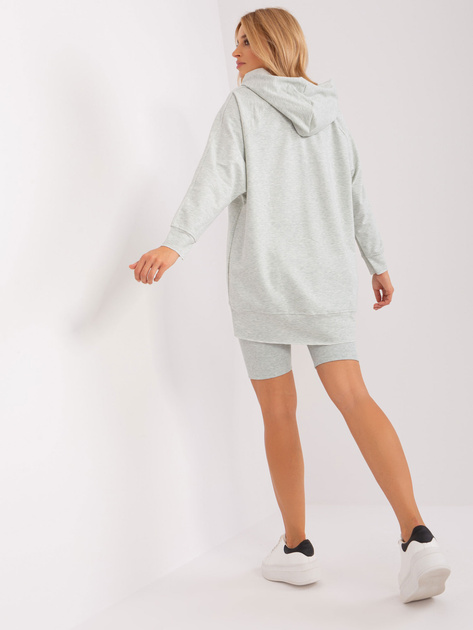 Hurt Jasnoszary melanżowy komplet casualowy z kolarkami