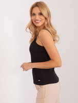 Hurt Czarny damski top z dekoltem V SUBLEVEL