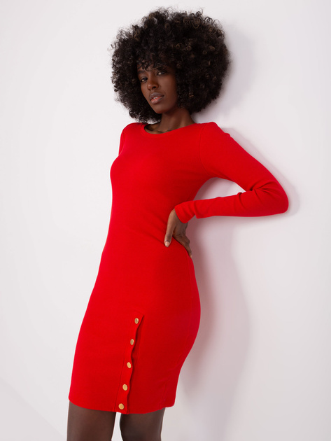 Hurt Czerwona prążkowana sukienka bodycon RUE PARIS