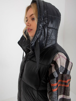 Hurt Czarna długa kamizelka puchowa z pikowaniem FRESH MADE  