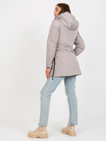 Hurt Czarno-beżowa dwustronna kurtka zimowa z kapturem