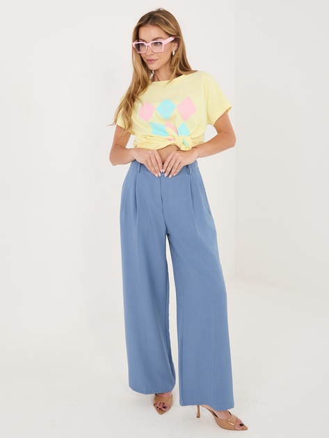 Jasnożółta damska bluzka w romby