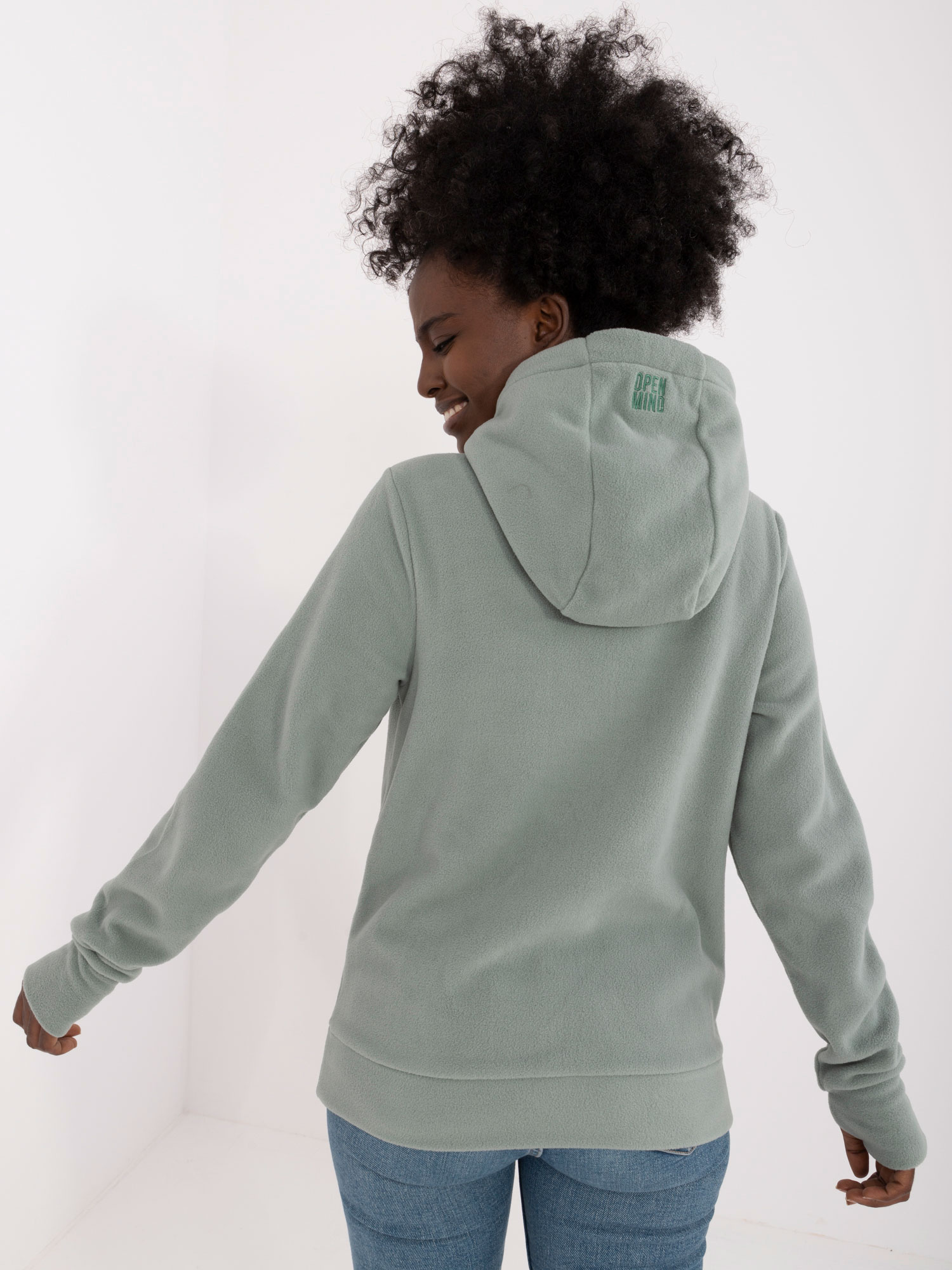 Hurt Pistachio women's hoodie with a hood SUBLEVEL.