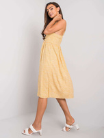 Żółta sukienka we wzory Fiorella RUE PARIS