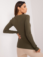 Hurtownia Khaki bluzka basic z długim rękawem