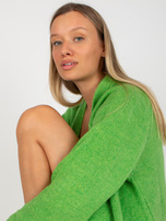 Hurtownia Jasnozielony luźny kardigan bez zapięcia RUE PARIS 