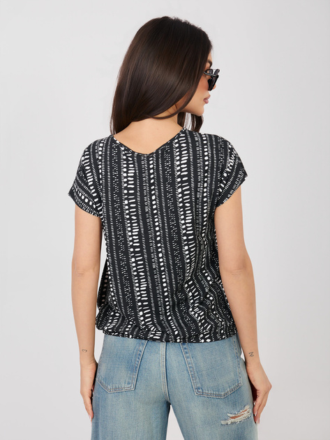 Czarna bluzka z krótkim rękawem SUBLEVEL