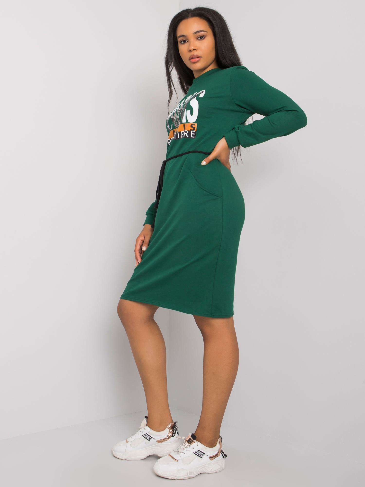 Grüne Baumwollkleid Lareen.