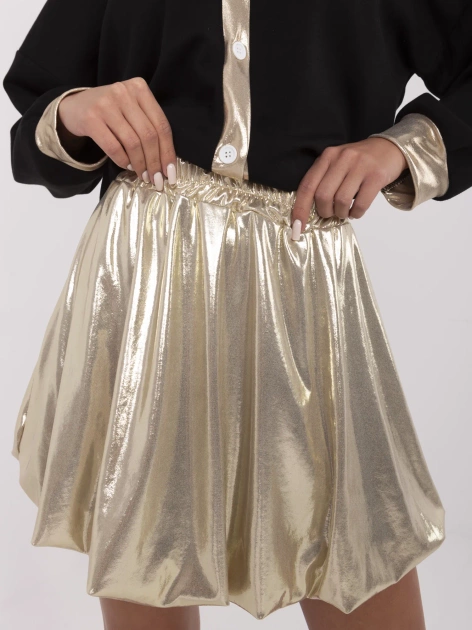Hurt Złota połyskująca spódnica bombka na imprezę