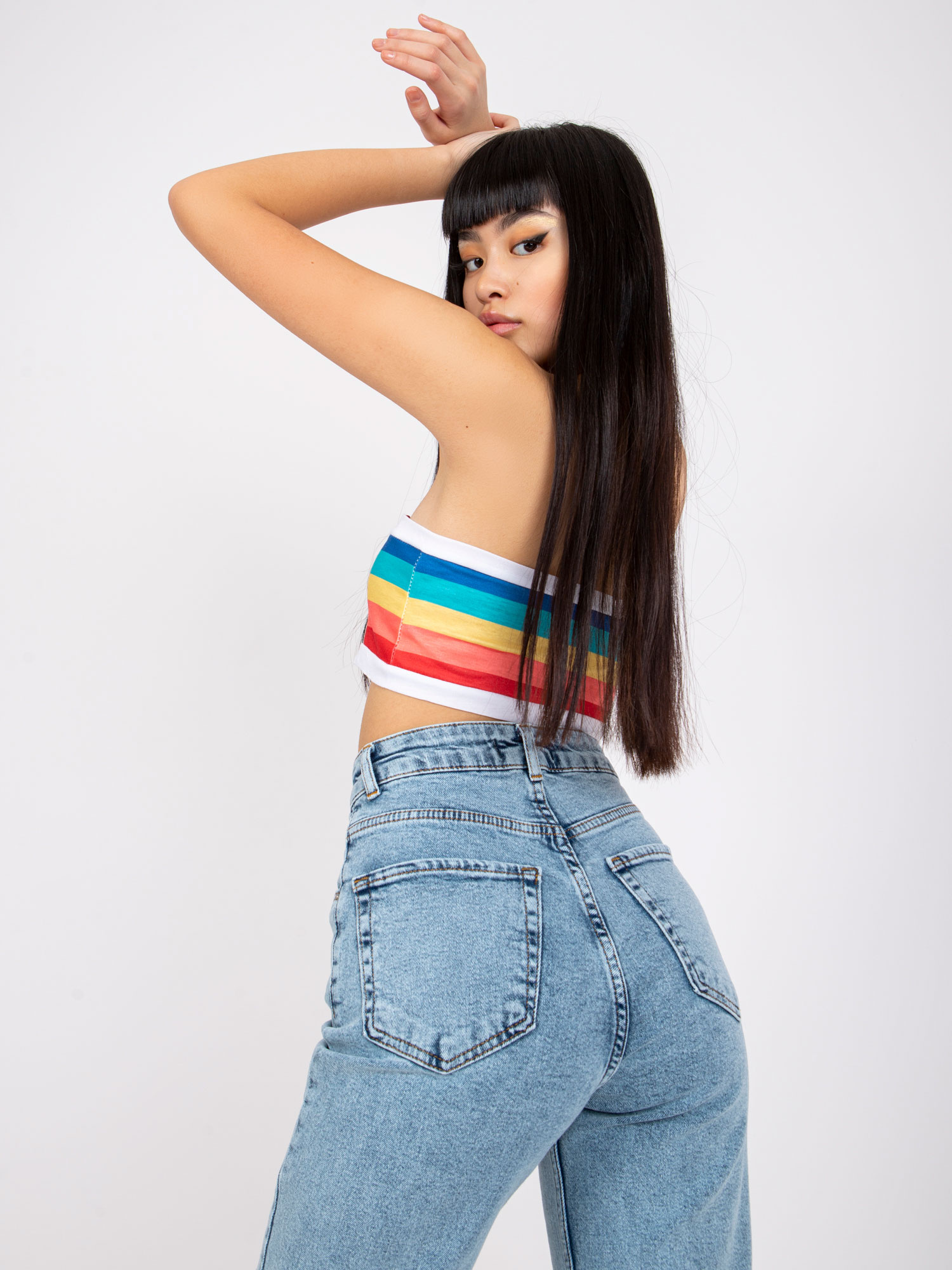 Blue high-waisted jeans Seville