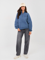 Brudnoniebieska dresowa bluza ze stójką NATURAL SIDE